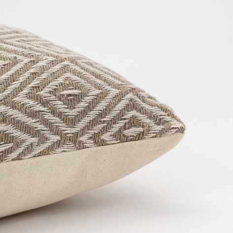 Cojín rectangular algodón 30x50 Andres natural - funda + relleno