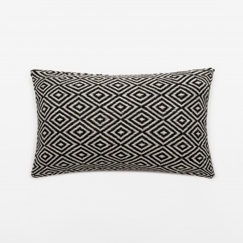 Cojín rectangular algodón 30x50 Andres negro - funda + relleno