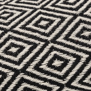 Cojín rectangular algodón 30x50 Andres negro - funda + relleno 2