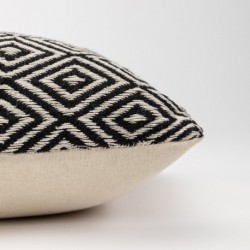 Cojín rectangular algodón 30x50 Andres negro - funda + relleno