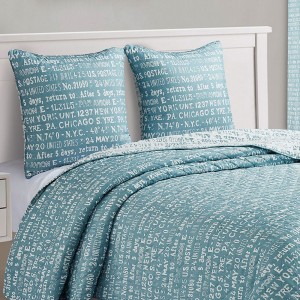 Colcha bouti Secret verde azulado 2