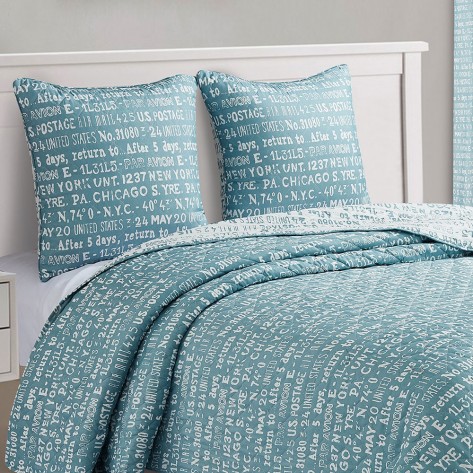 Colcha bouti Secret verde azulado