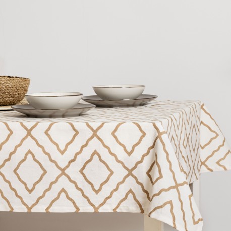 Mantel algodón Ascepio arena