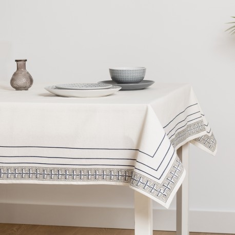 Mantel algodón Heracles azul