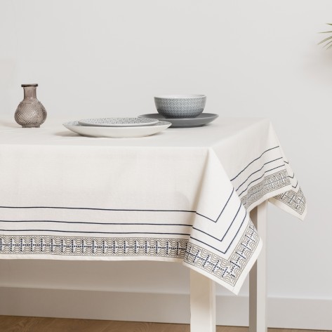 Mantel algodón Heracles azul