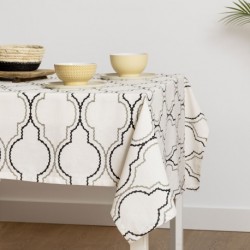 Mantel algodón Margarita negro