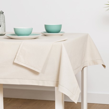Mantel algodón orgánico beige