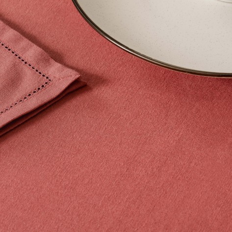 Mantel algodón orgánico teja