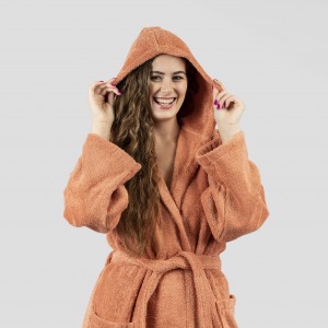 Albornoz capucha mandarina 450gr Unisex 2