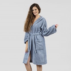 Albornoz capucha indigo 450gr Unisex