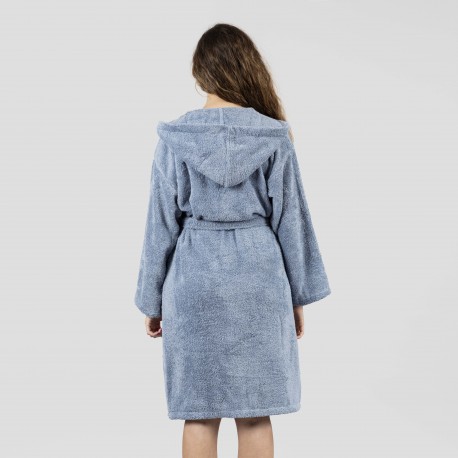 Albornoz capucha indigo 450gr Unisex