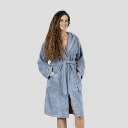 Albornoz capucha indigo 450gr Unisex