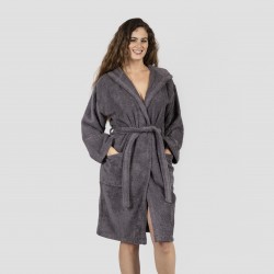 Albornoz capucha marengo 450gr Unisex