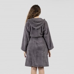 Albornoz capucha marengo 450gr Unisex