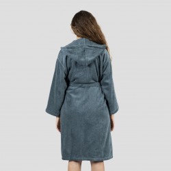 Albornoz capucha verde menta 450gr Unisex