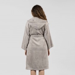 Albornoz capucha perla 450gr Unisex