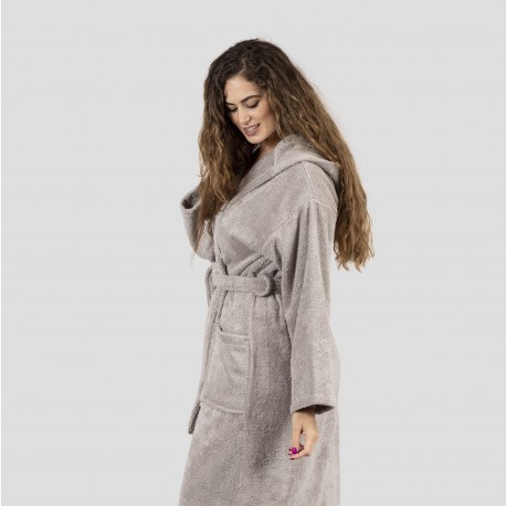 Albornoz capucha perla 450gr Unisex