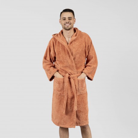 Albornoz capucha mandarina 450gr Unisex