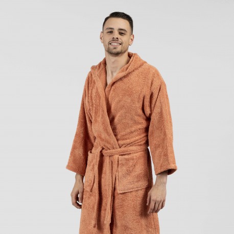 Albornoz capucha mandarina 450gr Unisex