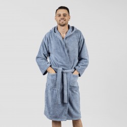 Albornoz capucha indigo 450gr Unisex