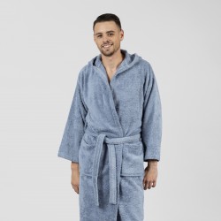 Albornoz capucha indigo 450gr Unisex