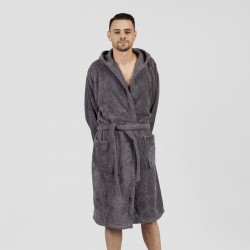 Albornoz capucha marengo 450gr Unisex