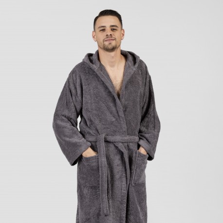 Albornoz capucha marengo 450gr Unisex