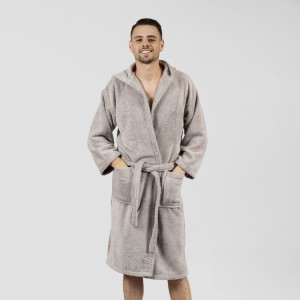 Albornoz capucha perla 450gr Unisex 2