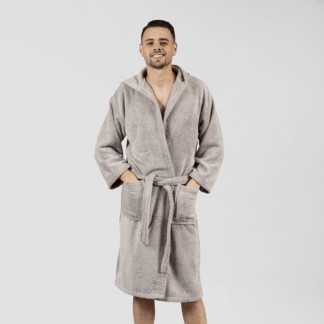 Albornoz capucha perla 450gr Unisex