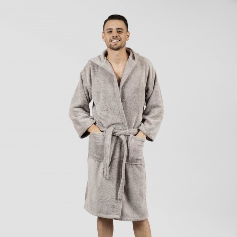 Albornoz capucha perla 450gr Unisex