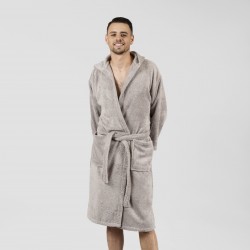 Albornoz capucha perla 450gr Unisex