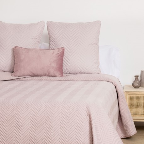 Colcha bouti lisa efecto desgastado