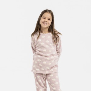 Pijama coral niña Lucero malva rosa