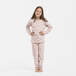 Pijama coral niña Lucero malva rosa 2