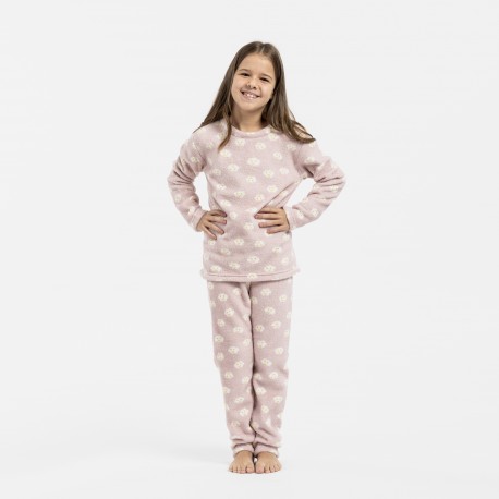 Pijama coral niña Lucero malva rosa
