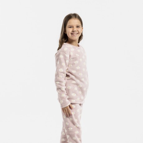 Pijama coral niña Lucero malva rosa