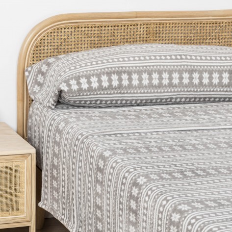 Juego de sábanas coralina Filipo gris