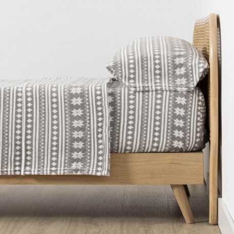 Juego de sábanas coralina Filipo gris