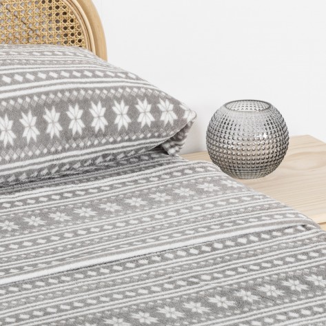 Juego de sábanas coralina Filipo gris