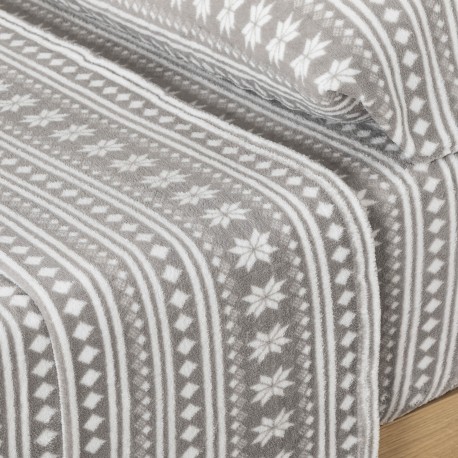 Juego de sábanas coralina Filipo gris