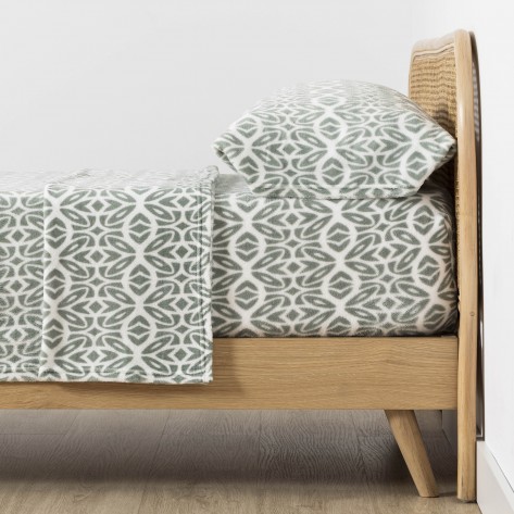 Juego de sábanas coralina Agatha verde tiffany