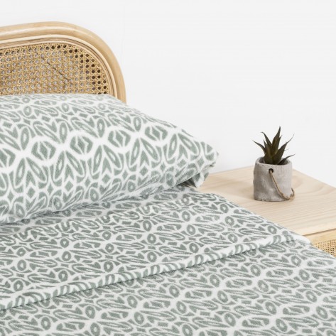 Juego de sábanas coralina Agatha verde tiffany