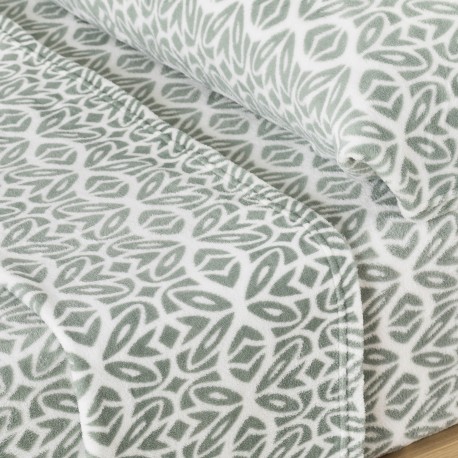 Juego de sábanas coralina Agatha verde tiffany