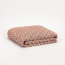 Colcha doble tela jacquard Libertad mandarina