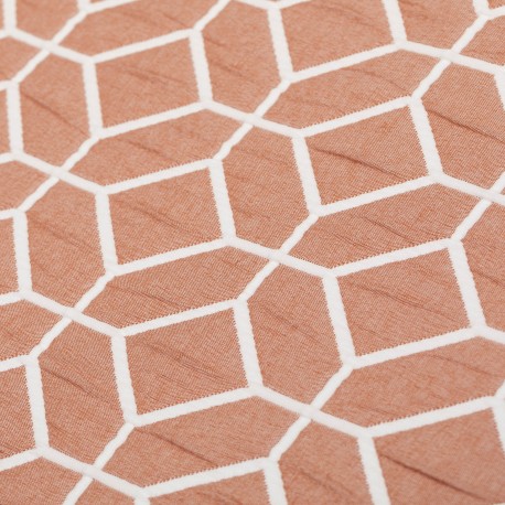 Colcha doble tela jacquard Libertad mandarina