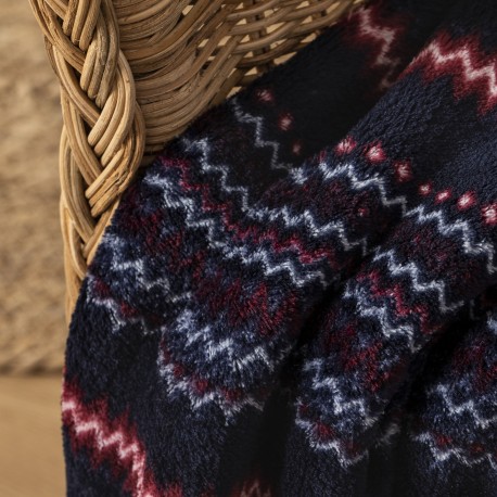 Manta coral Justino burdeos