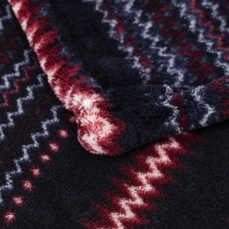 Manta coral Justino burdeos