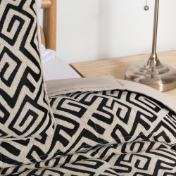 Colcha jacquard chenilla Arzai beige - negro - 120gr