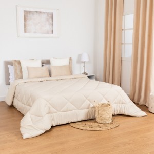 Edredón liso efecto desgastado