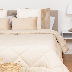 Edredón liso efecto desgastado